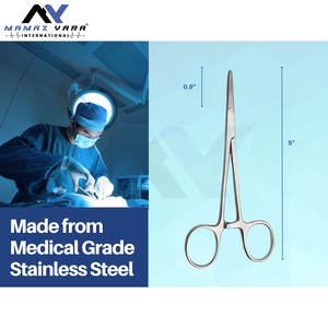 Juego de 2 piezas de acero inoxidable para pesca: Pinzas de bloqueo de 5 pulgadas, hemostáticas, rectas y curvas, instrumentos quirúrgicos dentales - Product Image 2