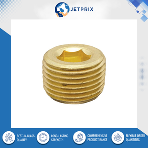 Vente en gros Jetprix International Raccord de tuyauterie en laiton de qualité supérieure, bouchon hexagonal fraisé avec filetage mâle NPT 3/4''-14 - Product Image 2