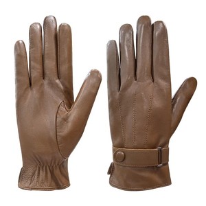 Wholesale Fashion Winter Leather <b>Gloves</b> Touch Screen Sheepskin Leather <b>Driving</b> <b>Gloves</b> for Men Windproof Premium Leather <b>Gloves</b> - Product Image 5
