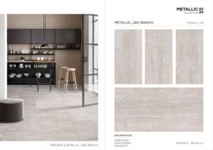 Azulejos de porcelana con superficie metálica para exportación, en tamaños de 60x120cm, 600x1200mm y 24x48, para diseño moderno de paredes y suelos interiores. - Product Image 3