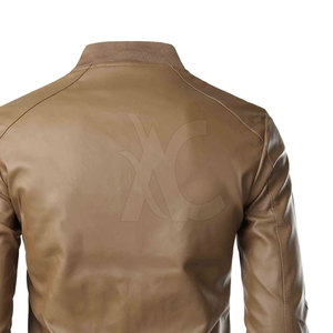 Fashionable Men Leather Winter <b>Jacket</b> With Zipper Front And Modern <b>Slim</b> <b>Fit</b> Design For Every Occasion - Product Image 2