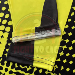 Camiseta de compresión de manga larga con estampado personalizado para BJJ MMA, conjunto de leggings y camiseta para hombre - Product Image 4