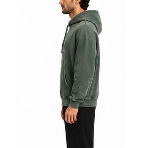 Sweat-shirts tendance délavés pour hommes 100 % coton, haut à capuche d'hiver à manches longues, design décontracté avec effet délavé, confort quotidien - Product Image 6