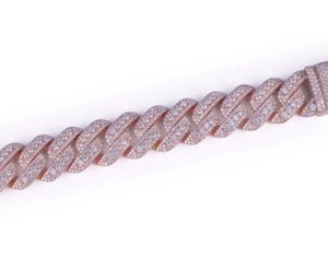 Rose Gold Plated <b>Crystal</b> Cuff <b>Bracelet</b> With Round Brilliant Cut Rhinestones Trendy Unisex Jewelry Gift - Product Image 2