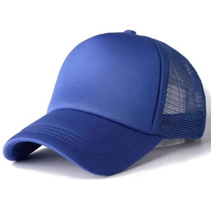 Casquette Trucker en Maille Blanche et Orange, 6 Panneaux, Réglable, Unisexe, Décontractée, Printemps-Été, Couleur Unie, Respirante, Légère - Product Image 4