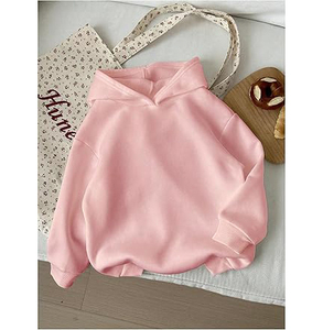 COZYEASE Sudadera con capucha y estampado de letras para niñas, sudadera con capucha de manga larga - Product Image 4