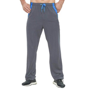 <span class=keywords><strong>Pantaloni</strong></span> da <span class=keywords><strong>Uomo</strong></span> Grigio-Blu con Striscia Laterale, Elastico in Vita e Coulisse, Casual, Traspiranti in Tessuto Lavorato a Maglia - Product Image 4
