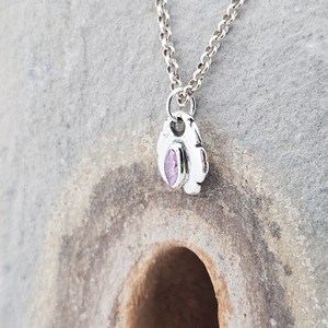 Pendentif artisanal en argent fin plaqué or avec zirconium violet vintage, bijoux élégants et simples, fournisseur en gros, fabricant Inde - Product Image 5