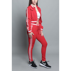 Ensemble de survêtement décontracté d'hiver pour femme, coupe-vent et respirant, avec sweat à capuche zippé et pantalon de jogging, vêtements de sport, fournisseur en gros - Product Image 6