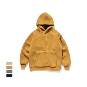 Oem Custom Letter Embroidery 1/4 Zip Fuzzy <b>Hoodies</b> Winter Heavy Weight <b>Teddy</b> Man Sherpa Hoodie - Product Image 3