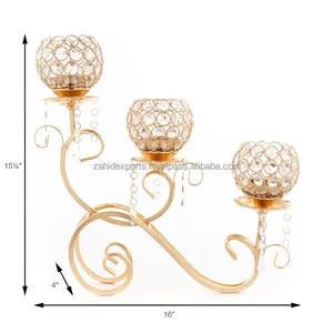 Designer Handmade Round Metal Candlestick Holder for Luxury Styling Christmas Wedding Home Event Decoration Zahid Exports India - Product Image 1