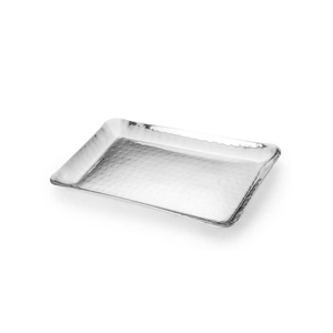 Luxury Hammered Serving Tray with <b>Twig</b> Handles Stainless Steel Rectangular Serving Platter Wholesale <b>Decorative</b> Tray for Hotel - Product Image 2