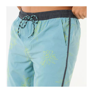 Men's <b>Light</b> Blue Floral Print Quick Dry <b>Board</b> Shorts With Drawstring Waist And Side Stripe Casual Swimwear - Product Image 5