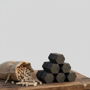 Briquetas de Carbón Vegetal Negro de Alta Cantidad de Carbono Fijo, 100% Aserrín de Madera |   Combustible para Barbacoa Industrial de Alto Valor Calorífico |   Exportación Directa de Fábrica - Product Image 1