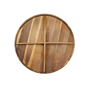 Plateau de service rotatif en bois d'acacia extra large pour charcuterie, plateau tournant organisateur pour fêtes, vente en gros, du Vietnam - Product Image 1