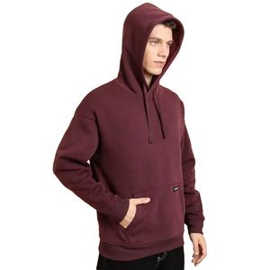 Sudadera con capucha de algodón personalizada de peso pesado para hombre, estilo Vintage, cuello con capucha de gran tamaño, patrón sólido, uso en la temporada de invierno - Product Image 3