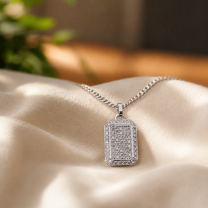 Pendentif pour homme en argent sterling 925, forme ronde brillante, diamant, moissanite, pour les occasions spéciales - Product Image 1