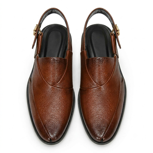 Mules de Cuero con Punta Cerrada, Parte Superior de Cuero Genuino, Suela de Goma, Estilo Clásico, Sin Cordones, para Todas las Temporadas, Acolchados y Cómodos - Product Image 1