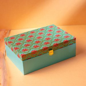 Luxury crafts Geometric Pattern Metal <b>Box</b> with Tassel Lid Handmade Rectangle Shape Party Decor Diwali Gifted <b>Hamper</b> <b>Box</b> - Product Image 1