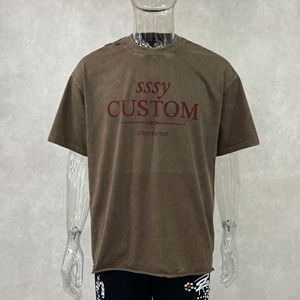 เสื้อยืดคุณภาพพรีเมียมประดับคริสตัล งานปักแบรนด์ตามสั่ง เนื้อผ้าฝ้ายนุ่ม ใส่ได้ทั้งชายและหญิง ทรงปกติ สไตล์สตรีทแวร์สำหรับฤดูร้อน - Product Image 1