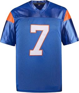 Camiseta de Fútbol Azul con Detalles Naranjas Número 7, Camiseta Deportiva de Poliéster Resistente, Mountain State 7 - Product Image 1