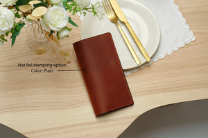 Portacontas de cuero genuino grabado a medida para restaurante, presentador de facturas de café premium, elegante carpeta para invitados LBH-0017 - Product Image 6