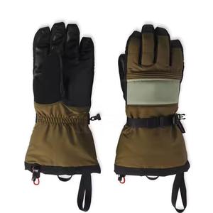 Wholesale Custom Logo Waterproof Thermal Insulated <b>Ski</b> Gloves Cotton/Spandex Zipper ClosureComfortable Elastic Winter - Product Image 1