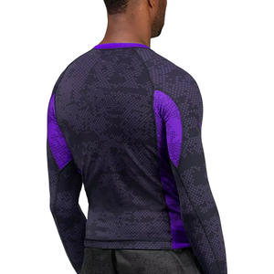 Men's Long Sleeve Breathable Eco-Friendly Anti-Bacterial Rash Guard <b>Surf</b> Shirt BJJ Compression Shirt UPF50+ Quick Dry - Product Image 4