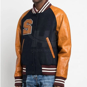 Chaqueta Letterman Personalizada para Hombre, Chaqueta Letterman Premium de Estilo Urbano, 100% Algodón, Precio al por Mayor - Product Image 4