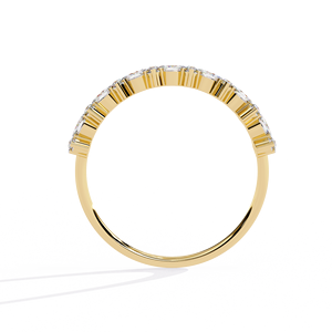 Anillo de Oro Sólido de 14K con Diamantes Cultivados en Laboratorio de Corte Marquise y Corte Redondo, Diseño Único, para Regalo, Fiesta y Aniversario - Product Image 4
