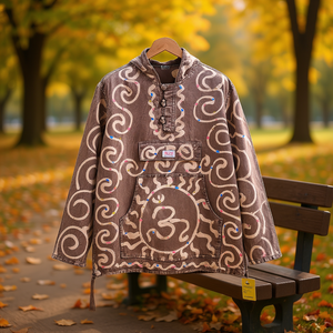 Veste à capuche pour adulte 100% coton, écologique, style national, faite à la main - Product Image 3
