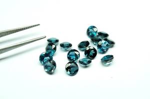 Natural London Blue Topaz Round Faceted Cut London Blue Topaz Round Cut Calibrated Size Loose Gemstone For Making Jewellery - Product Image 1