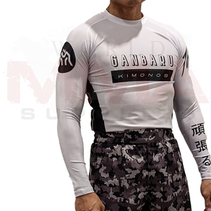 เสื้อรัดรูปแขนยาวสำหรับผู้ชายผ้า UV UPF 50 + เสื้อโต้คลื่น & MMA BJJ rashguard ตามสั่ง - Product Image 5
