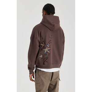 Expédition rapide, sweat à capuche zippé en molleton pour homme, 100% coton, broderie personnalisée, hiver, séchage rapide - Product Image 5