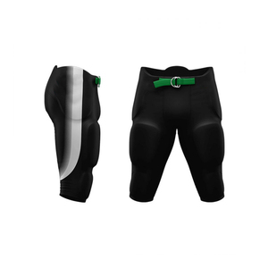 Mens <b>Padded</b> American Football Pants Belt Closure Fitted Athletic Practice Game Performance Sportswear Adult Football Apparel - Product Image 1