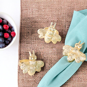 Vente chaude Insecte En Forme D'or Serviette Anneau Papier Cercle Serviette Boucle pour Table Décoration Parties En Gros En Vrac Quantités - Product Image 6