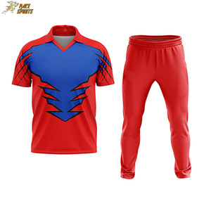 ชุดกีฬาคริกเก็ตขายดี ดีไซน์ยอดเยี่ยม รับสกรีนโลโก้ตามแบบที่ต้องการ หลากหลายสี ผลิตจากโพลีเอสเตอร์ 100% แห้งเร็ว - Product Image 2