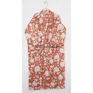 Bata Kimono 100% Algodón Romántica, Sexy y Transpirable para Mujer, Estampado Floral, Ropa de Noche Primavera/Verano, Túnica de Playa, Ropa de Dormir - Product Image 6