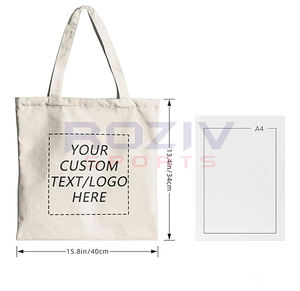 Bolsas de Compras de Alta Calidad con Asa Superior, 100% Algodón, Ligeras, con Logotipo y Diseño Personalizados, para Uso en Exteriores - Product Image 2