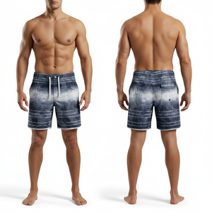 2026 New Custom Made Style Striped Gym Shorts OEM ODM Quick Dry <b>Elastic</b> Waist Drawstring Summer Comfortable Casual Shorts - Product Image 2