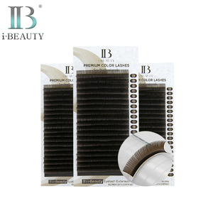 Extensiones de Pestañas i-Beauty - Pestañas de Color Premium Ib (Marrón Oscuro) Pestañas Individuales de Corea del Sur de Alta Calidad Pestañas Coloridas - Product Image 1