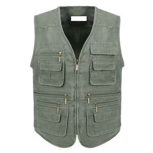 Chaleco Utilitario para Exteriores con Botones, Unisex, Ligero, Transpirable, Resistente al Viento, Antibacteriano, con Múltiples Bolsillos, para Pesca y Senderismo - Product Image 1