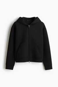 เสื้อฮู้ดซิปสีดำแบบยูนิเซ็กซ์ ทรงปกติ สีพื้น เรียบง่าย แขนยาว มีกระเป๋า ผลิตจากผ้าเฟรนช์เทอร์รี่ เหมาะสำหรับใส่ในฤดูใบไม้ร่วง - Product Image 2
