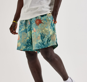 Men's Tropical Ocean Print Board Shorts Mid Waist Drawstring Closure With Pockets Quick Dry Casual Swimwear Shorts - Product Image 6