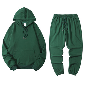 Ensemble de survêtements unisexe en molleton 100 % coton pour hommes, personnalisables, en tissu French Terry, pour le sport - Product Image 4