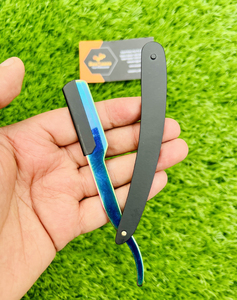 Classic Sustainable Barber Straight <b>Razor</b> Throat Shaving Safety <b>Razor</b> Rainbow Design Stainless Steel <b>Single</b> <b>Blade</b> Safe Underarm - Product Image 3