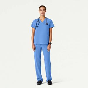 Conjunto de Uniforme Médico de Microfibra con Logotipo Personalizado, Pantalones de Yoga, Conjunto de Uniforme Quirúrgico sin Costuras para Mujer, Uso Hospitalario - Product Image 1