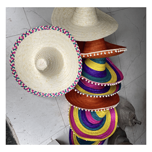 Mexico <b>Hat</b> <b>Straw</b> shaped from woven <b>straw</b> material for beach use sun protection and costume styling Vietnam - Product Image 3