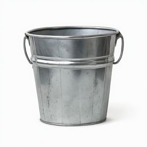 Pot de fleurs en métal industriel de qualité supérieure, conçu pour une présentation élégante des plantes d'intérieur et d'extérieur, avec une finition résistante aux intempéries. - Product Image 1