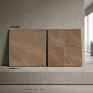 Dalle de porcelaine Calacatta antidérapante, résistante aux acides et antibactérienne, grand format 1200x1200mm (4x4 pieds) pour revêtement de sol - Product Image 4